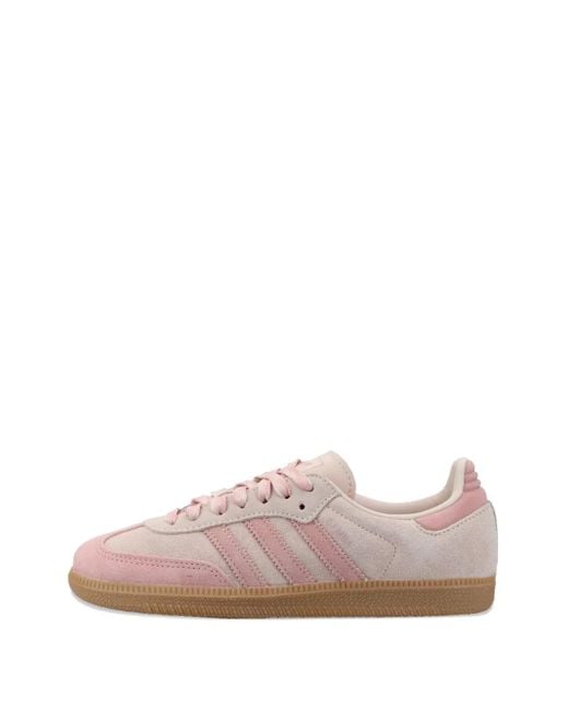 Adidas Pink Samba Three-Stripe Sneakers