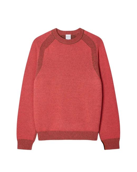 Paul Smith Red Flecked Raglan-Sleeve Sweater for men