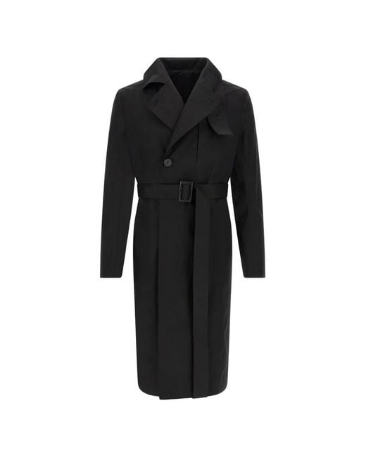 Rick Owens Black Mastodon Double-Breasted Coat for men