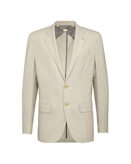 Billionaire White Statement Blazer for men