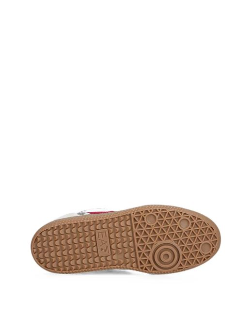 EA7 White Baskets À Logo Imprimé