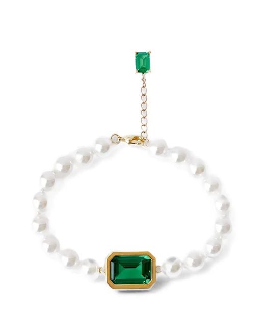 Izabel Display White Mega Pearl-Embellished Bracelet