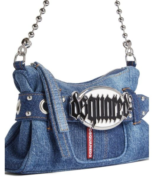 DSquared² Blue Gothic Denim Clutch Bag