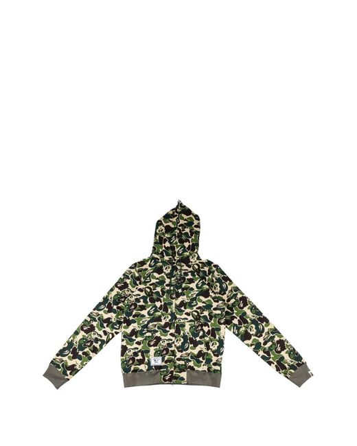 Stussy Green X A Bathing Ape Camo-Print Zip-Up Hoodie for men