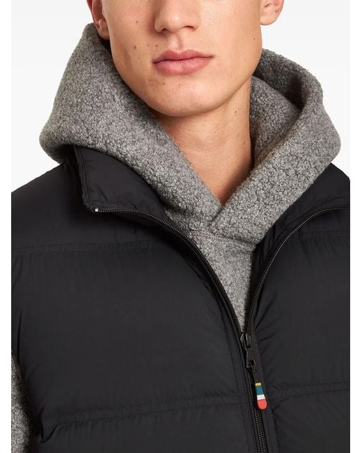 Orlebar Brown Black Padded Sleeveless Zip-Front Gilet for men