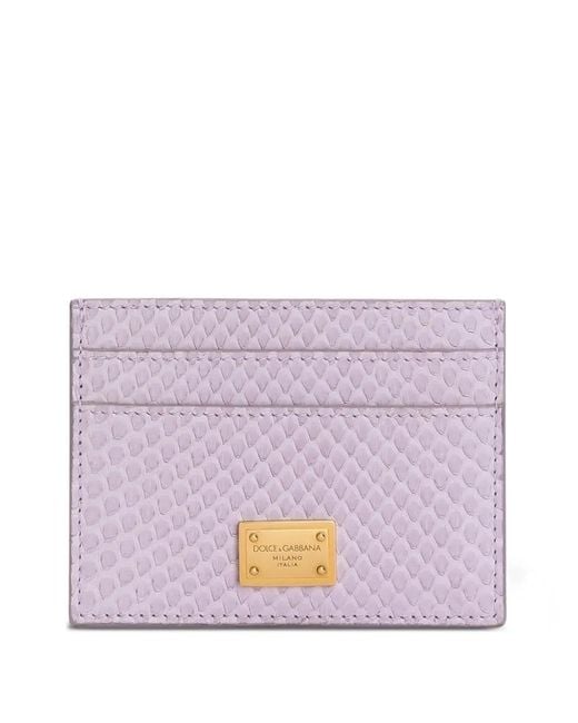 Dolce & Gabbana Pasjeshouder Met Python-Effect in het Purple