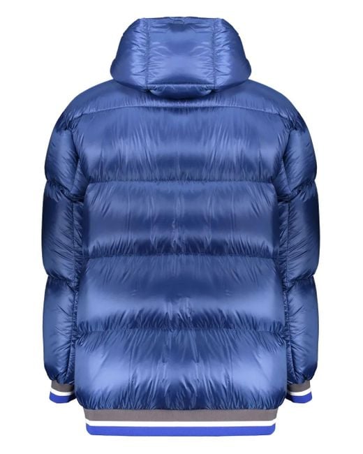 Herno Blue Hooded Down Jacket for men