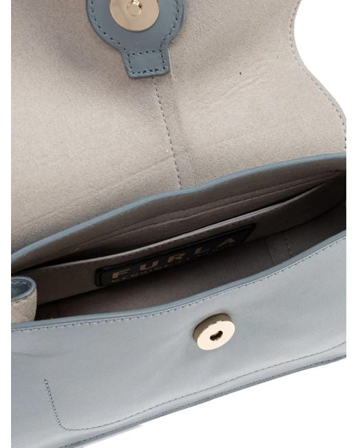 Furla Flow レザーハンドバッグ ミニ Gray