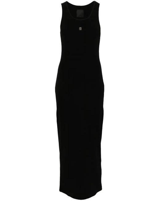 Givenchy Midi-Jurk Met 4G-Plakkaat in het Black