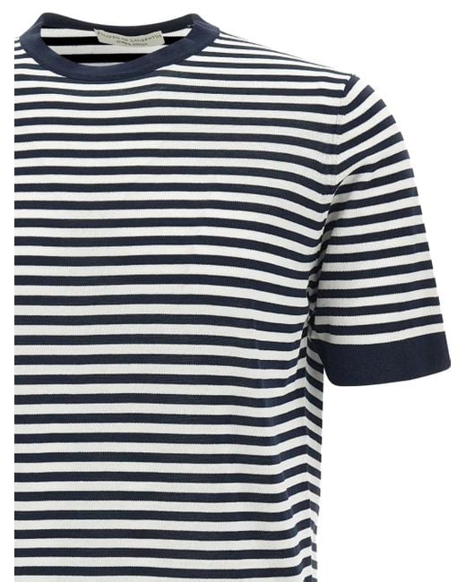 FILIPPO DE LAURENTIIS Gestreiftes T-Shirt in Blue für Herren
