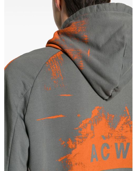 A_COLD_WALL* Gray Brushstroke Cotton Hoodie for men
