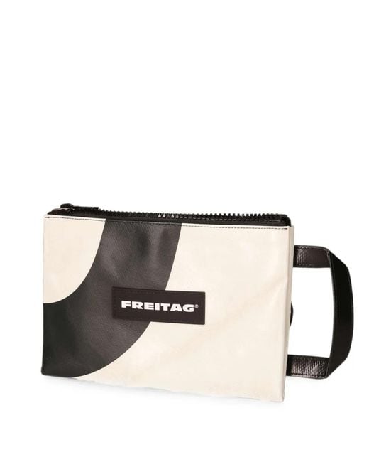 Freitag Black Eddie Logo-Patch Backpack for men