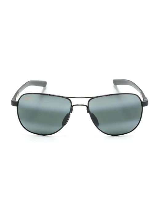 Maui Jim Gray Guardrails Double-Gradient Lenses Pilot-Frame Sunglasses