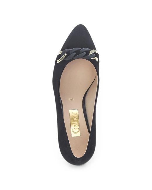 Gabor Metallic Knot-Detail Block-Heel Pumps