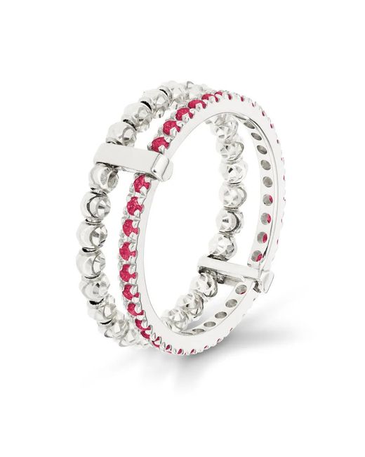 Officina Bernardi White 18Kt Moon Eden Ruby Ring