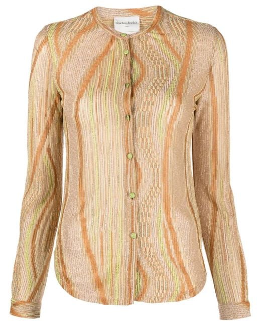 Forte_forte Natural Forte_forte Lurex Jacquard Jersey Shirt
