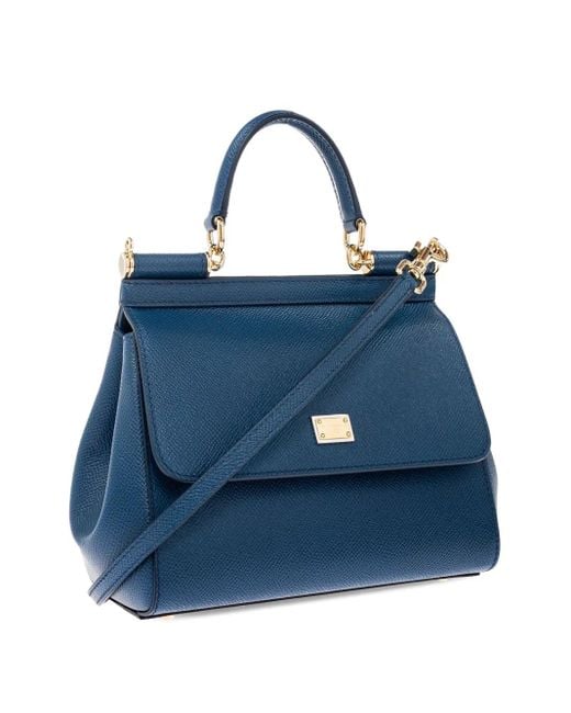 Dolce & Gabbana Blue Mittelgroße Sicily Handtasche