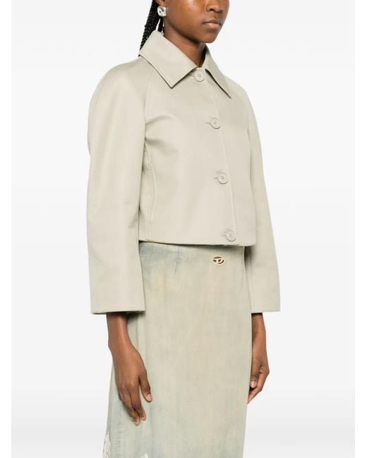 DIESEL Natural Button Short Cropped Jacket