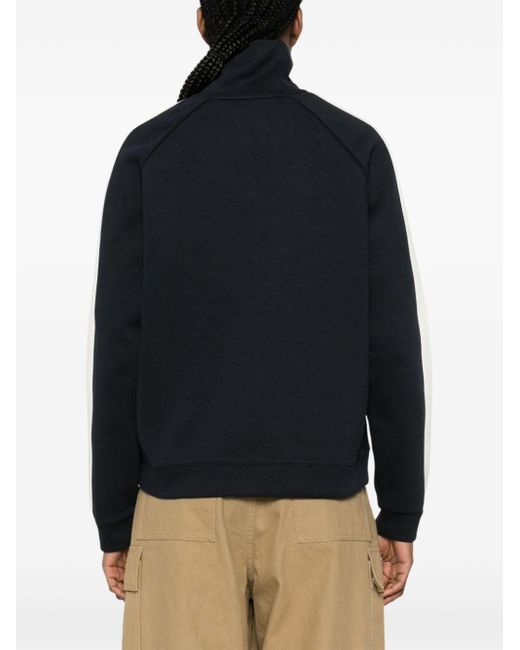Moncler Black Piqué-Weave Zipped Sweatshirt