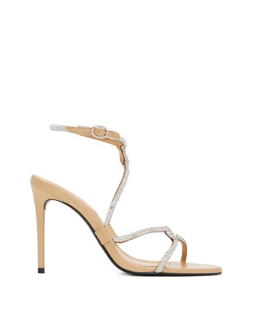 SCHUTZ SHOES Metallic Crystal-Embellished Strap Sandals
