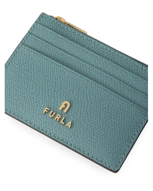 Furla Blue Camelia Card Case S