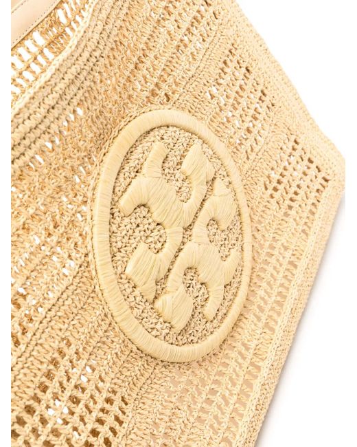 Tory Burch Natural Ella Hand-Crocheted Large Tote By