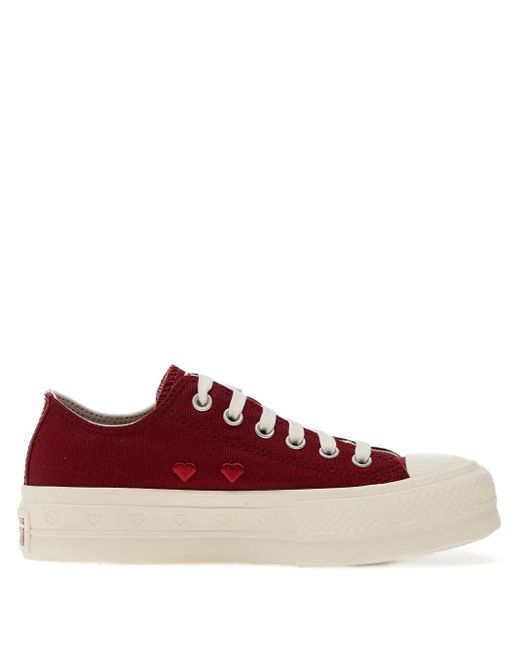 Converse Red Chuck Taylor All Star Lift Ox Sneakers