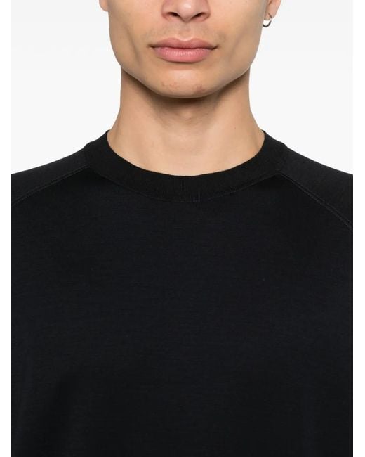 Zegna Black Crew-Neck Short-Sleeve T-Shirt for men