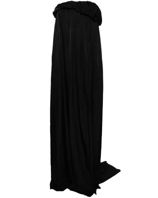 Pushbutton Asymmetrische Maxi-Jurk in het Black