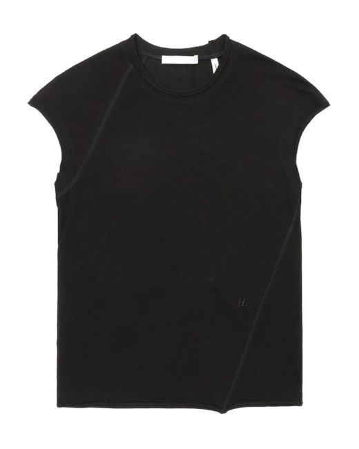 Débardeur En Coton Mélangé À Coutures Asymétriques Helmut Lang en coloris Black