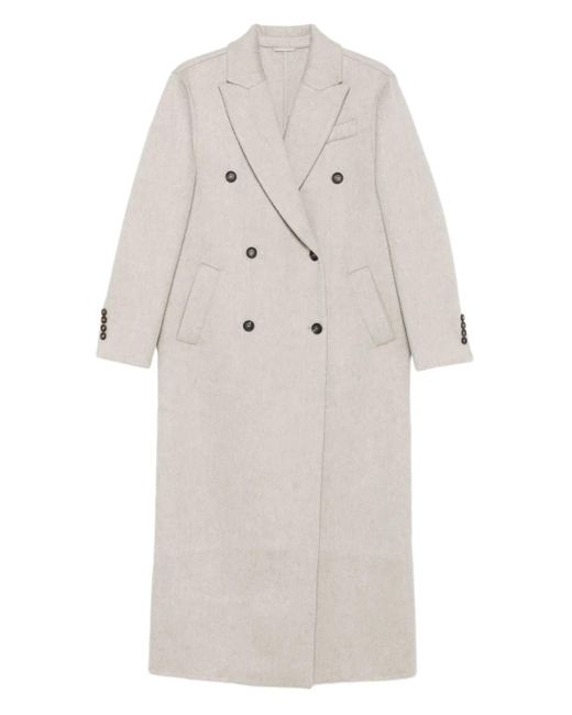 Brunello Cucinelli カシミア ダブルコート Gray
