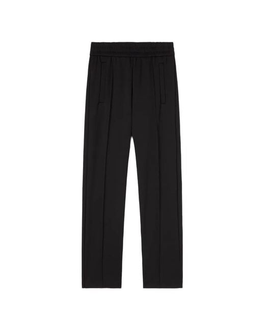 Palm Angels Black Logo-Print Track Trousers for men
