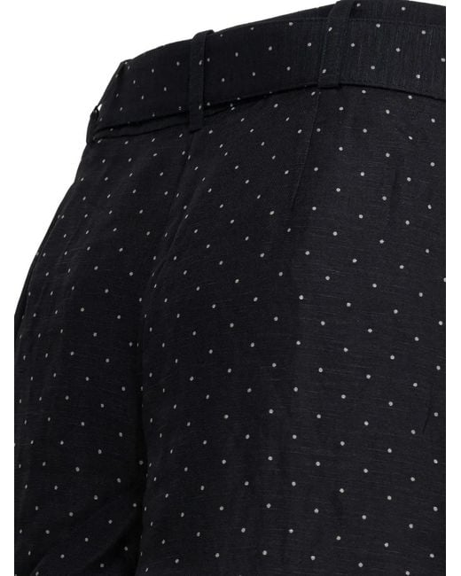 Zimmermann Black Polka-Dot Belted Trousers