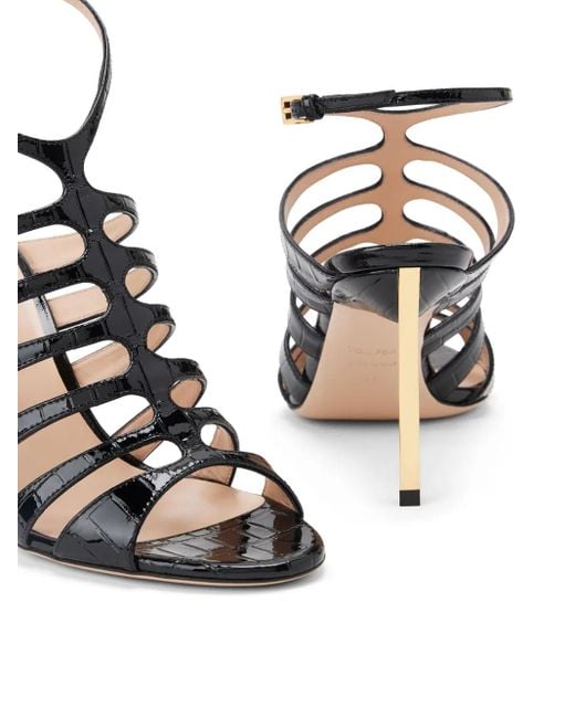Tom Ford Black Leather Sandal