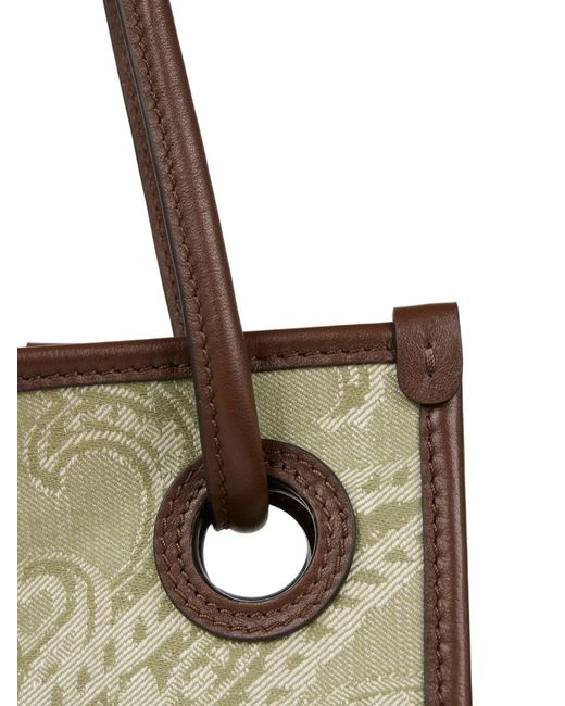 Etro Blue Medium Eyes Jacquard Denim Tote Bag