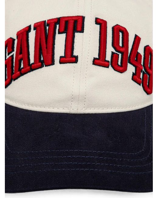 Gant White Logo-Embroidered Baseball Cap