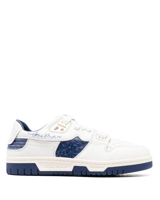 Acne Studios Low-top Panelled Leather Sneakers in Blue for Men | Lyst Canada