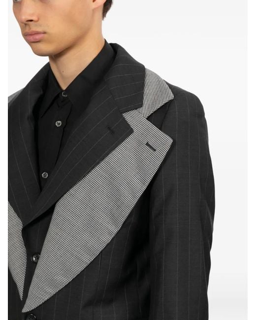 Comme des Garçons Black Pinstripe Blazer for men