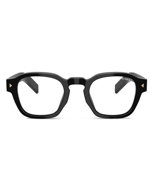 Prada Black Square-Frame Glasses for men