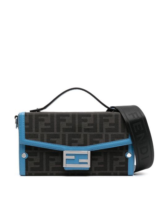 Fendi Black Ff Jacquard Baguette Cross Body Bag - Men's - Calf Leather/fabric for men