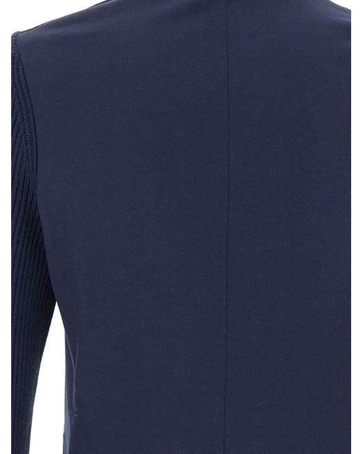Eleventy Blue Single-Breasted Wool Jacket for men