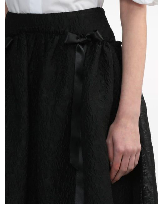 Simone Rocha Black Coqué-effect A-line Skirt