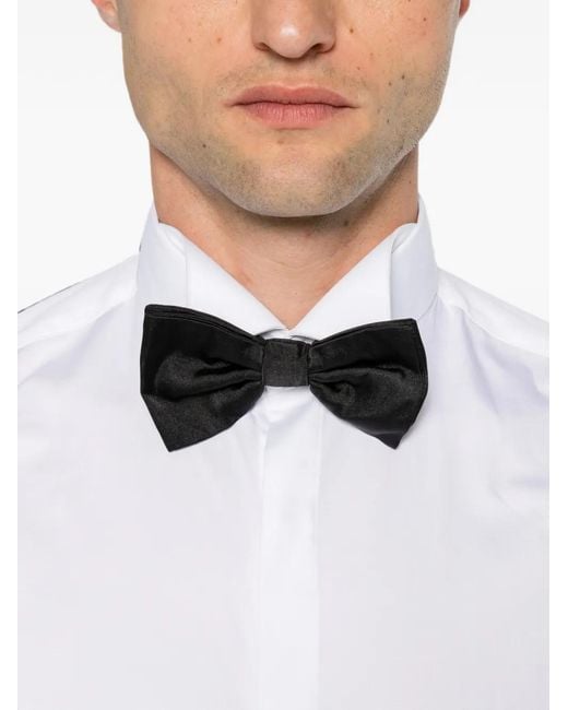 Carlo Pignatelli White Wing-Collar Concealed-Fastening Shirt for men