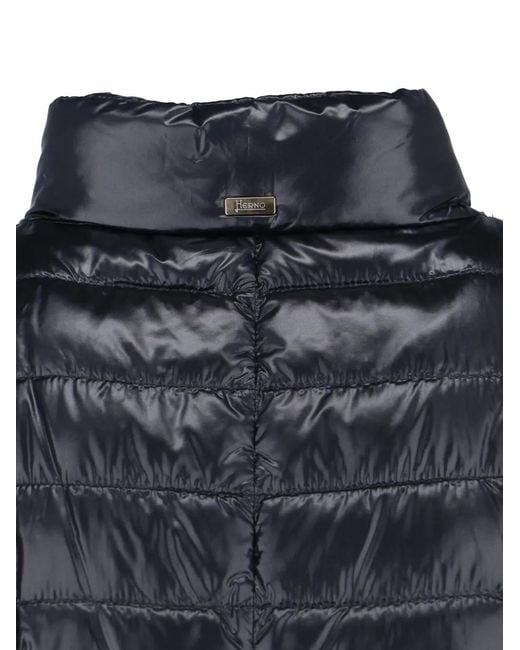 Herno Blue Veste À Design Matelassé