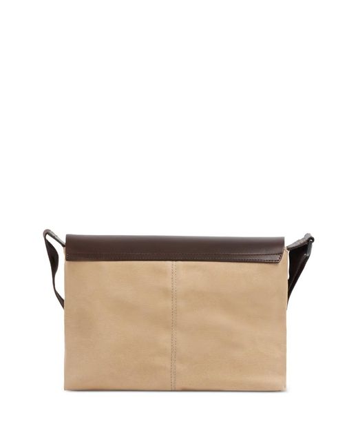 The Bridge Brown Igor Leather-Trim Messenger Bag for men