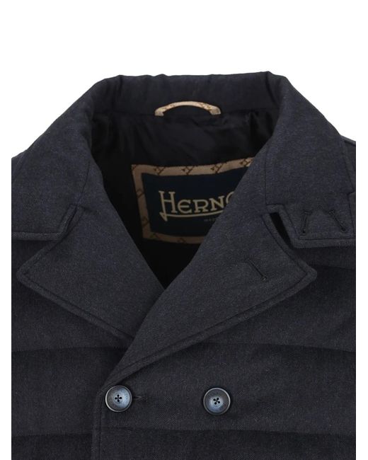 Plumífero Con Doble Botonadura Herno de hombre de color Blue
