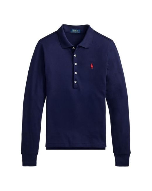 Polo Ralph Lauren Blue Long-Sleeved Polo Shirt