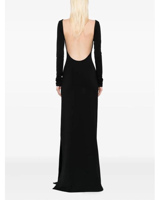 Xenia Magera Black Open Back Dress