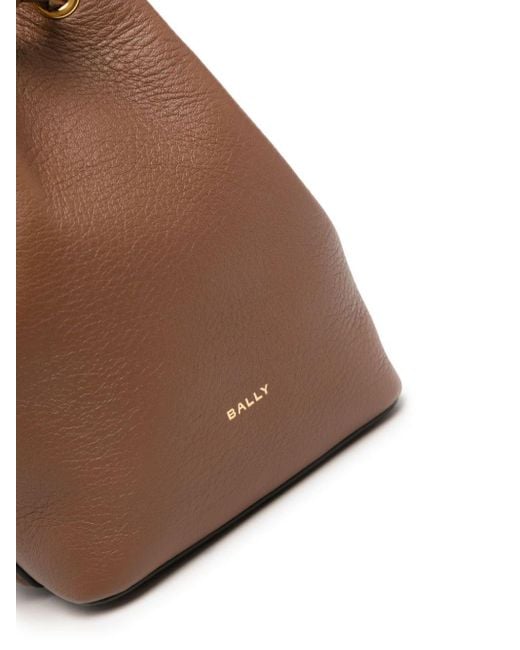 Bally Brown Code Leather Mini Bag