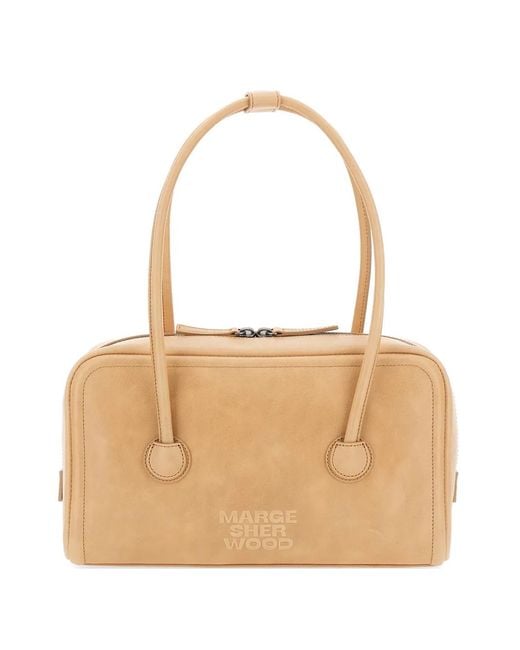 MARGE SHERWOOD Natural Soft Boston Ew Top Handle Shoulder Bag